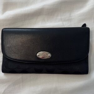 Coach Black Leather Women's Wallet